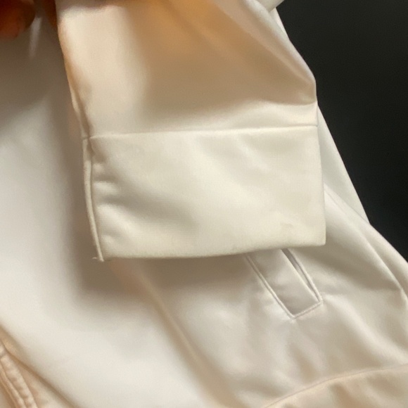 Adidas Jacket Boys Large Size 18/20 White & Black 3 stripe - Picture 7 of 7